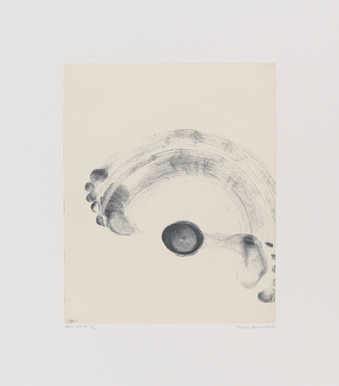 Images created by the artist's feet directly on the soft-ground plate.  After plate was...