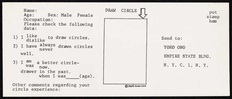Draw a circle and send it to Y.O.
