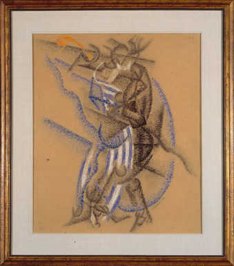 Abstract dancing couple