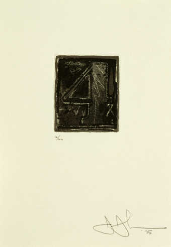 An image of the figure 4 printed in black.  An intaglio print from one copper plate.