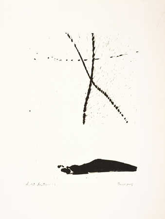 A lithograph from one stone.  From a series of seven prints.