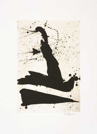 An aquatint from one copper plate printed in black