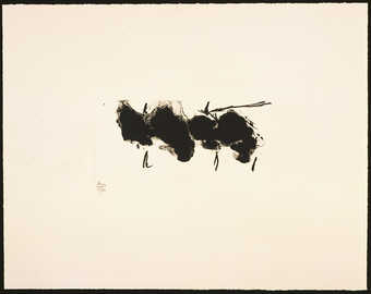 A lithograph form one aluminum plate printe in black with a blind plate mark the exact size of...