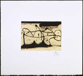 A suite of seven lift-ground etchings with aquatint from on copper plate printed in  black on...