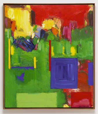 An abstract composition composed of various geometric forms.