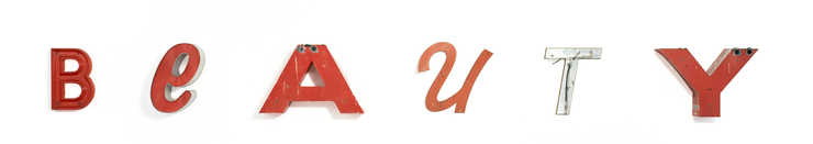 Found sign lettering