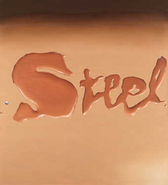word "Steel" on canvas