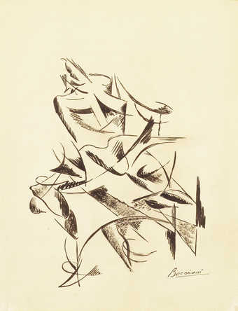 Abstract male figure in motion