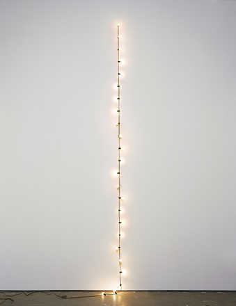 A light string with 24 lightsockets each containing an ABCO, 10W candelabra base, satin white,...
