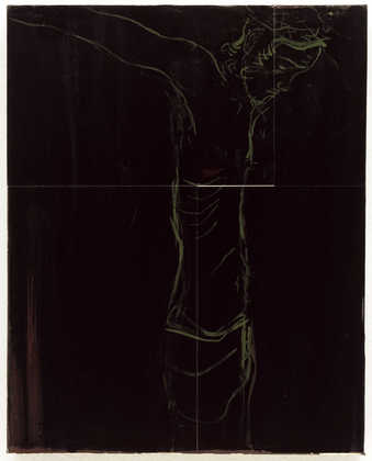 An image of Jesus on black ground.