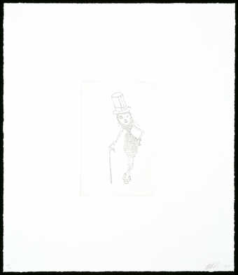A line drawn image of a Mr. Peanut like figure.