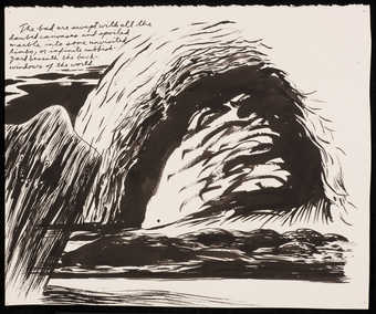 an image of a rock formation in the ocean with the text ""The bad are swept with all...