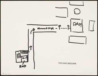 A conceptual work in which the artist had a person draw a map leading to the Dam Platz in...