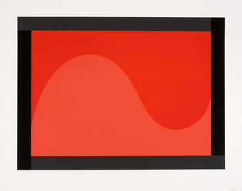 Each print from 2 aquatint plates and 5 screens. Also known as Flat and Glassy Colors with Black...