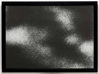 A detail taken from a still from a television show.  The full frame still is attached to the back...