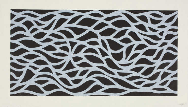 An oil-base woodcut from 4 passes on two blocks