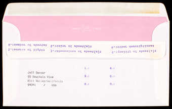 (.1) Brown envelope addressed to Jeff Berner with return add. Eric Anderson, postmarked,...