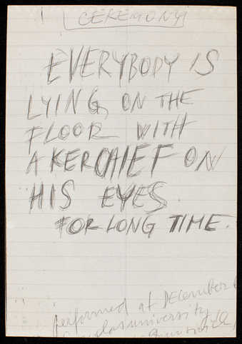 Black print on white card stock on one side; grey and black print on the other side.  A postcard...