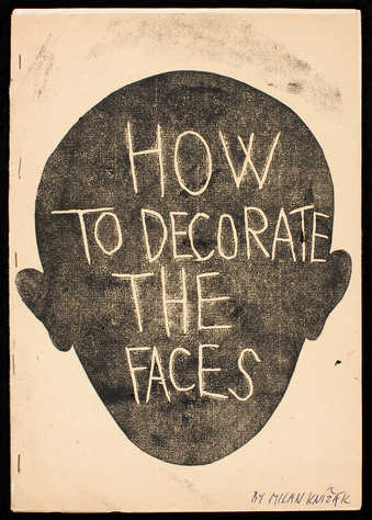 Artist's book showing various face decorations.