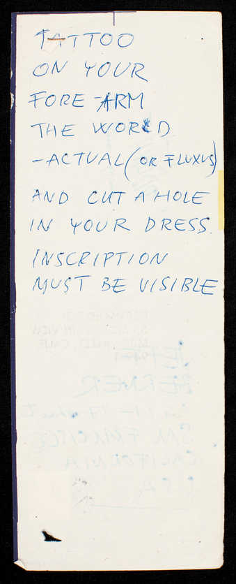 Blue ink on white paper with blue trim; on reverse, addressed to Jeff Berner with rubber-stamped...