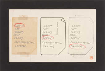 titles of each print: .1: Authentication .2: Matching Accessories, .3:  Means and Ends Belong to...