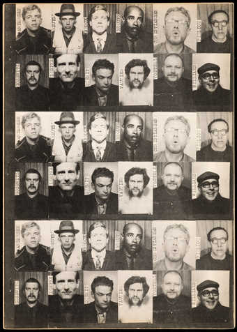 .1 - 28-page program with a cover composed of black and white multiple images of the artists...