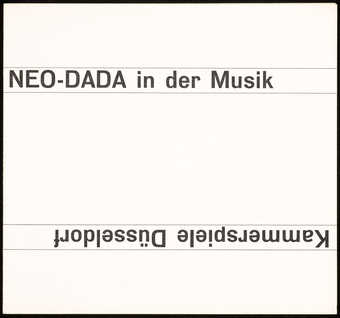 Black print on white cardstock; a program for a musical performance at Kammerspiele, Düsseldorf,...