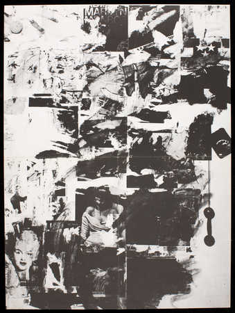 Black print on white paper; poster for event. Montage of images with very little text.  Sheet has...