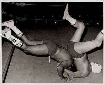 An image of two professional wrestlers.